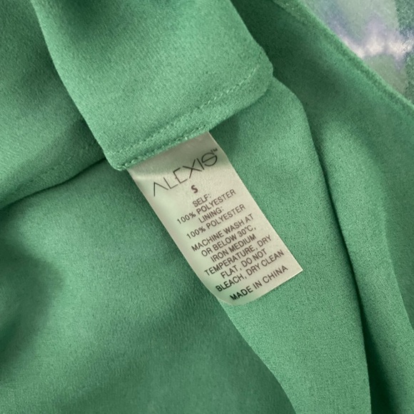 $410 ALEXIS Meadow maxi skirt tie-dye shibori chiffon emerald green M - Picture 11 of 13